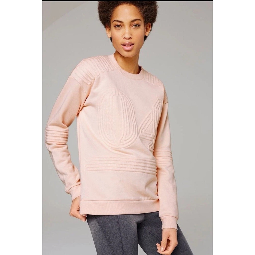 IVY PARK Corded 04 Sweatshirt Size SMALL Light Pink Pullover Cotton